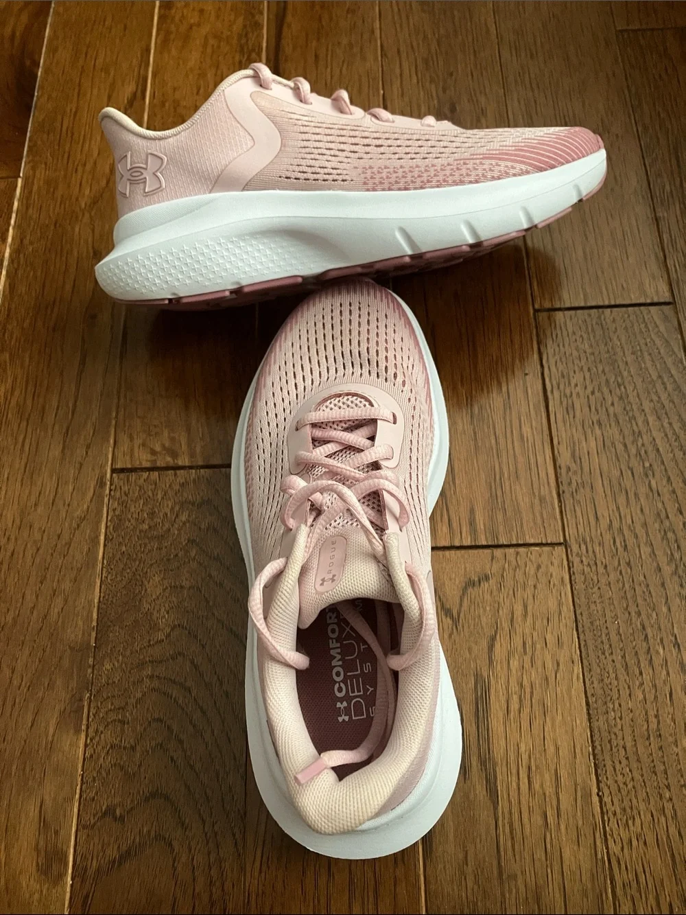Under Armour Pink Breathable Knit Running Shoes